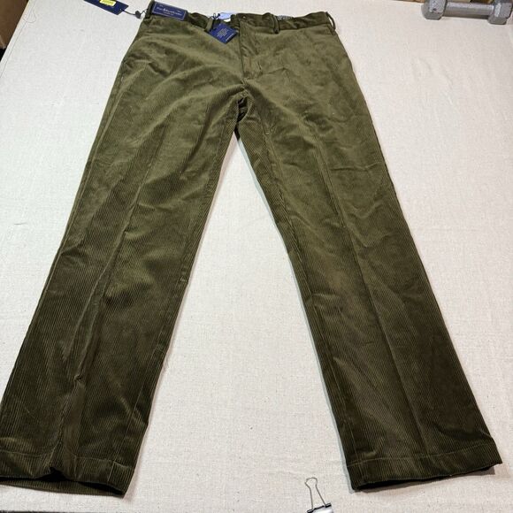 NWT Polo Ralph Lauren Pants Mens 36-30 Green Corduroy Stretch Classic Fit New - Picture 2 of 7